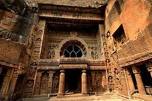 Ajanta Caves - Chaitya Hall in India 